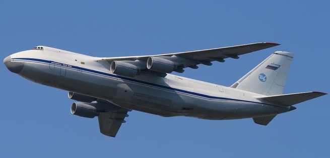 Antonov An-124 Ruslan cargo aircraft for Delaware charter