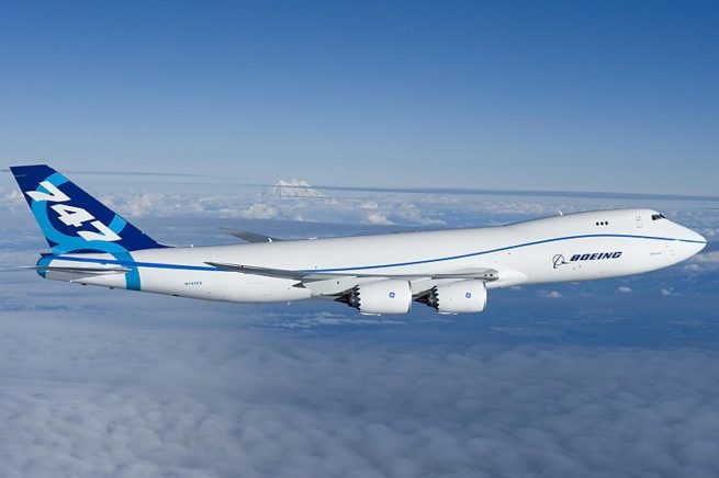 Boeing 747-8F cargo aircraft for Delaware charter