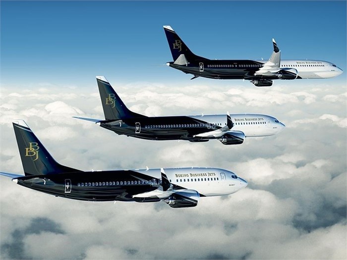 Boeing Business Jet (BBJ) view for Delaware charter