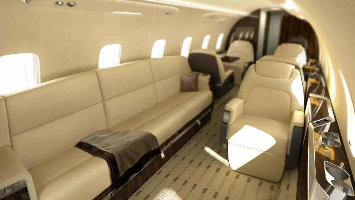 Bombardier Challenger 3500 view for Delaware charter