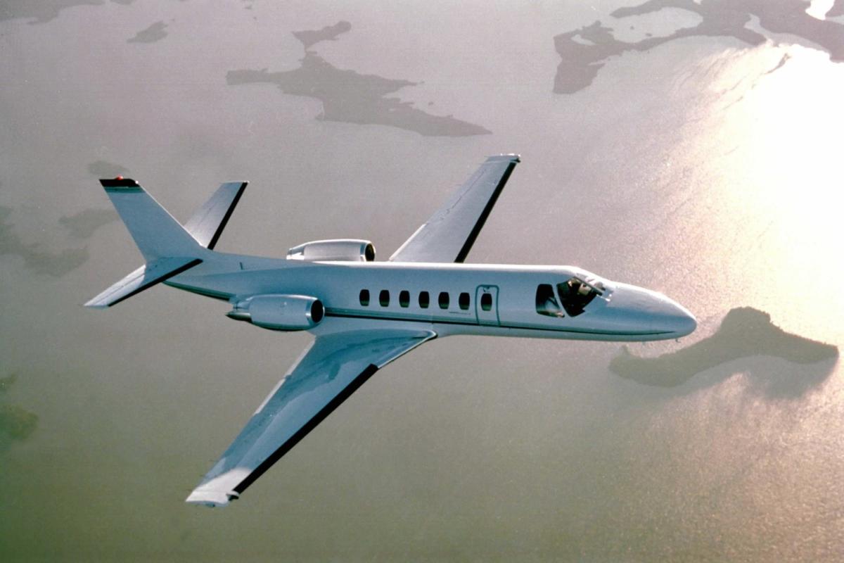 Cessna Citation Ultra view for Delaware charter