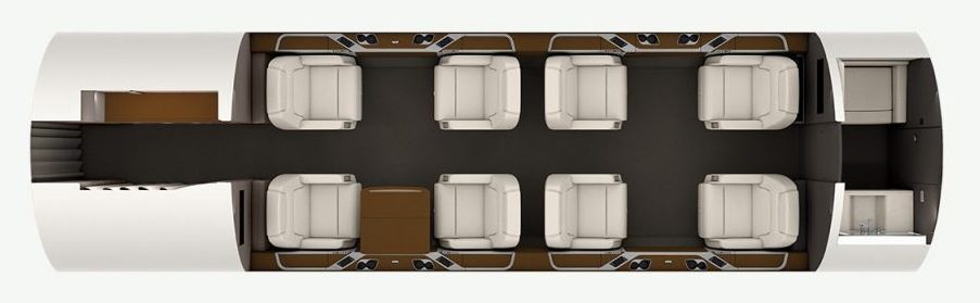 Bombardier Challenger 350 cabin for Delaware charter