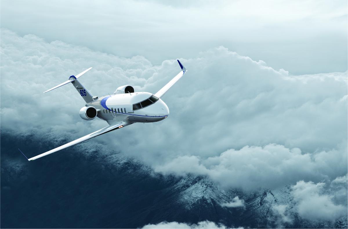 Challenger 605 view for Delaware charter