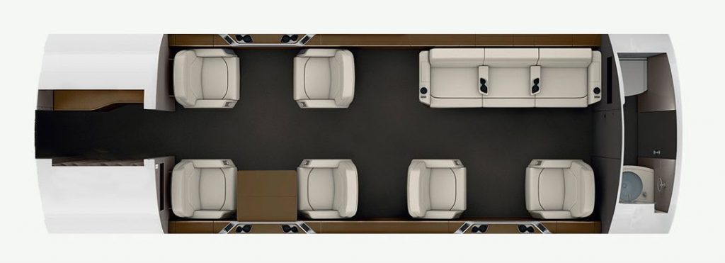 Bombardier Challenger 650 view for Delaware charter