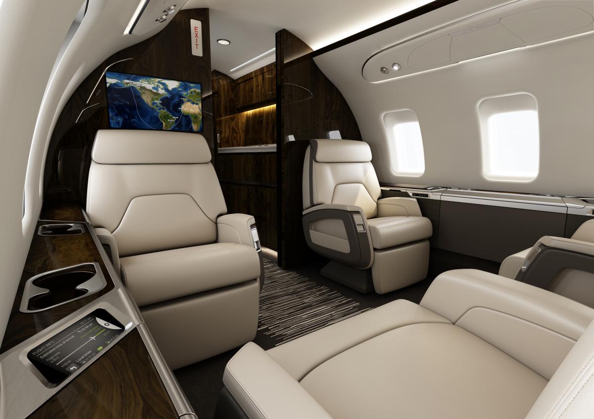Bombardier Challenger 650 cabin for Delaware charter