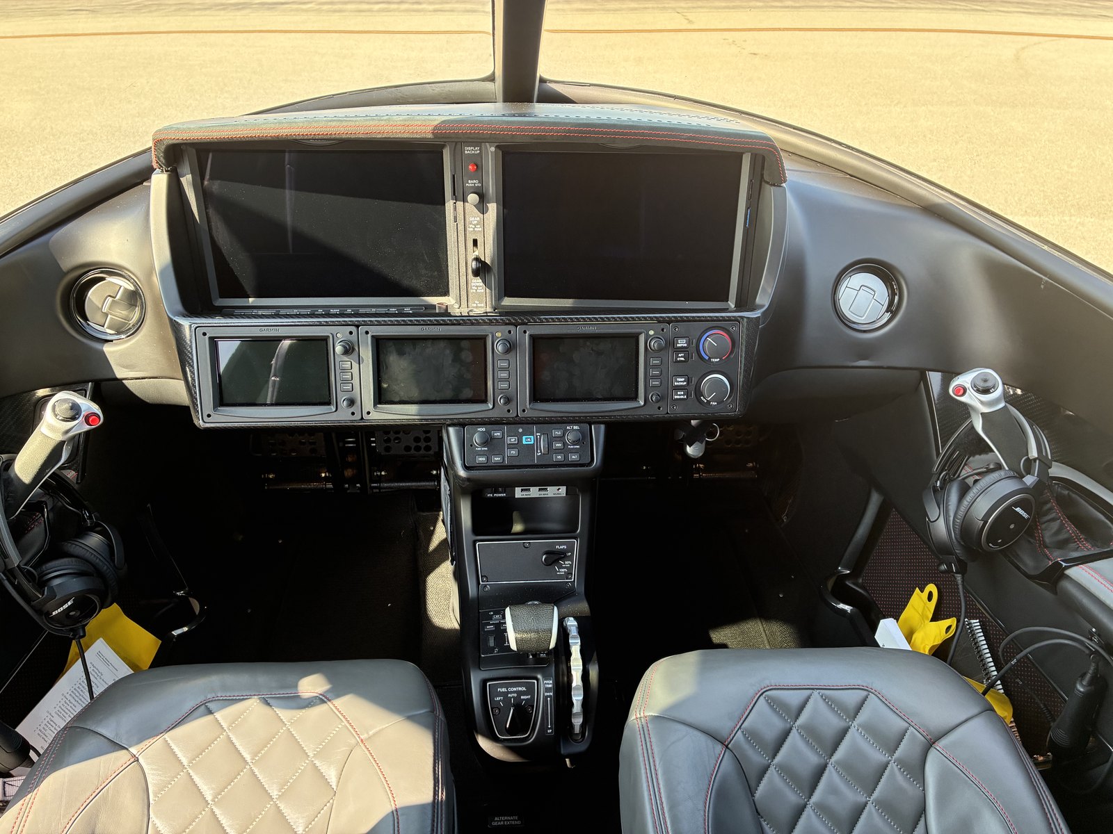 Cirrus Vision Jet SF50 cockpit for Delaware charter