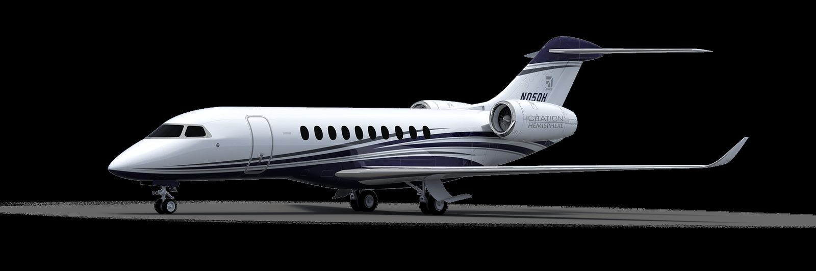 Cessna Citation Hemisphere view for Delaware charter