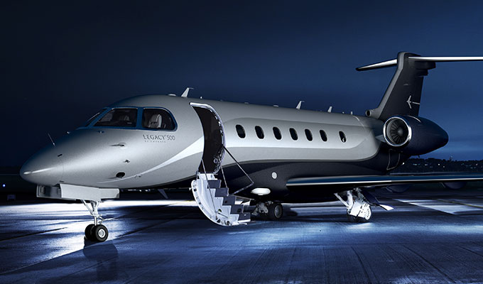 Embraer Legacy 500 view for Delaware charter