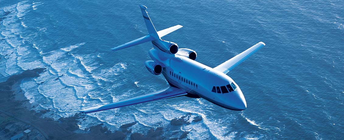 Dassault Falcon 900EX view for Delaware charter