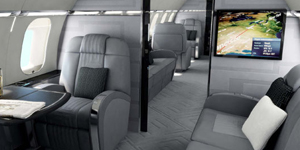 Global Express cabin for Delaware charter