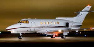 Hawker 750 view for Delaware charter