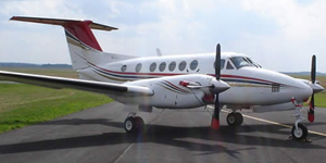 King Air 200 view for Delaware charter