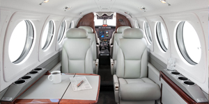 King Air 200 view for Delaware charter