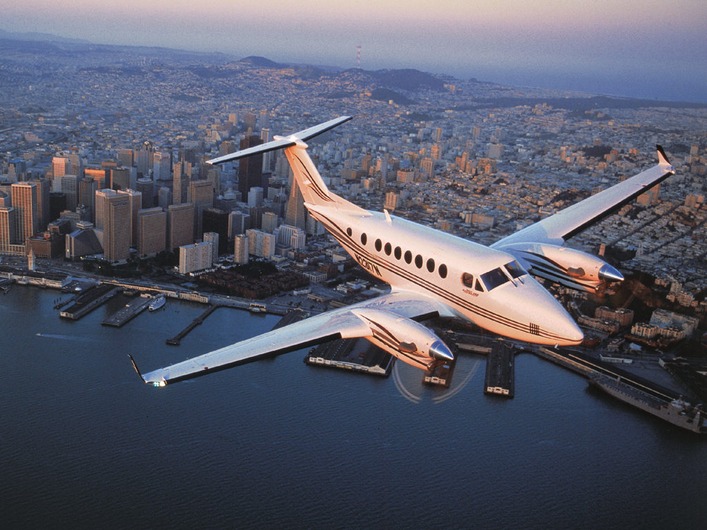 King Air 200 view for Delaware charter