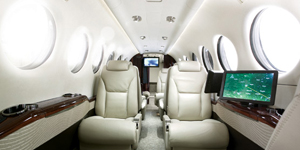 King Air 350 view for Delaware charter