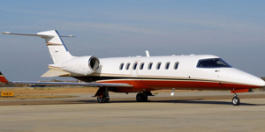 Learjet 45 view for Delaware charter