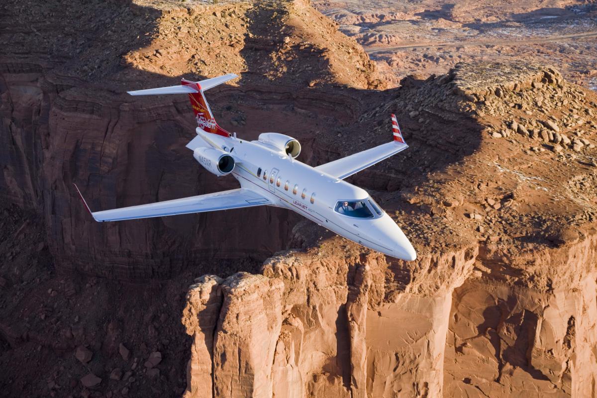 Learjet 45 view for Delaware charter
