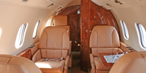 Learjet 55 view for Delaware charter