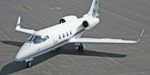Learjet 55 view for Delaware charter