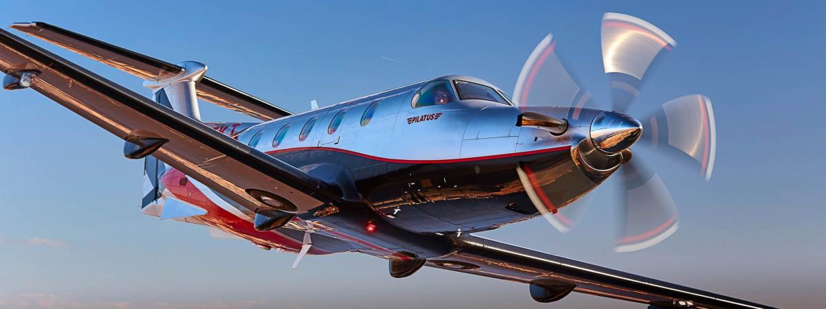 Pilatus PC-12 view for Delaware charter